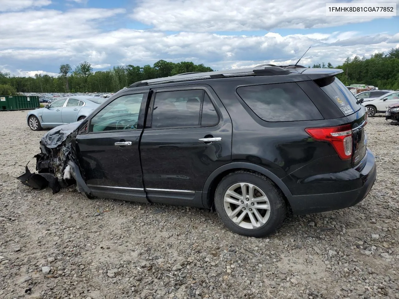 2012 Ford Explorer Xlt VIN: 1FMHK8D81CGA77852 Lot: 58424164