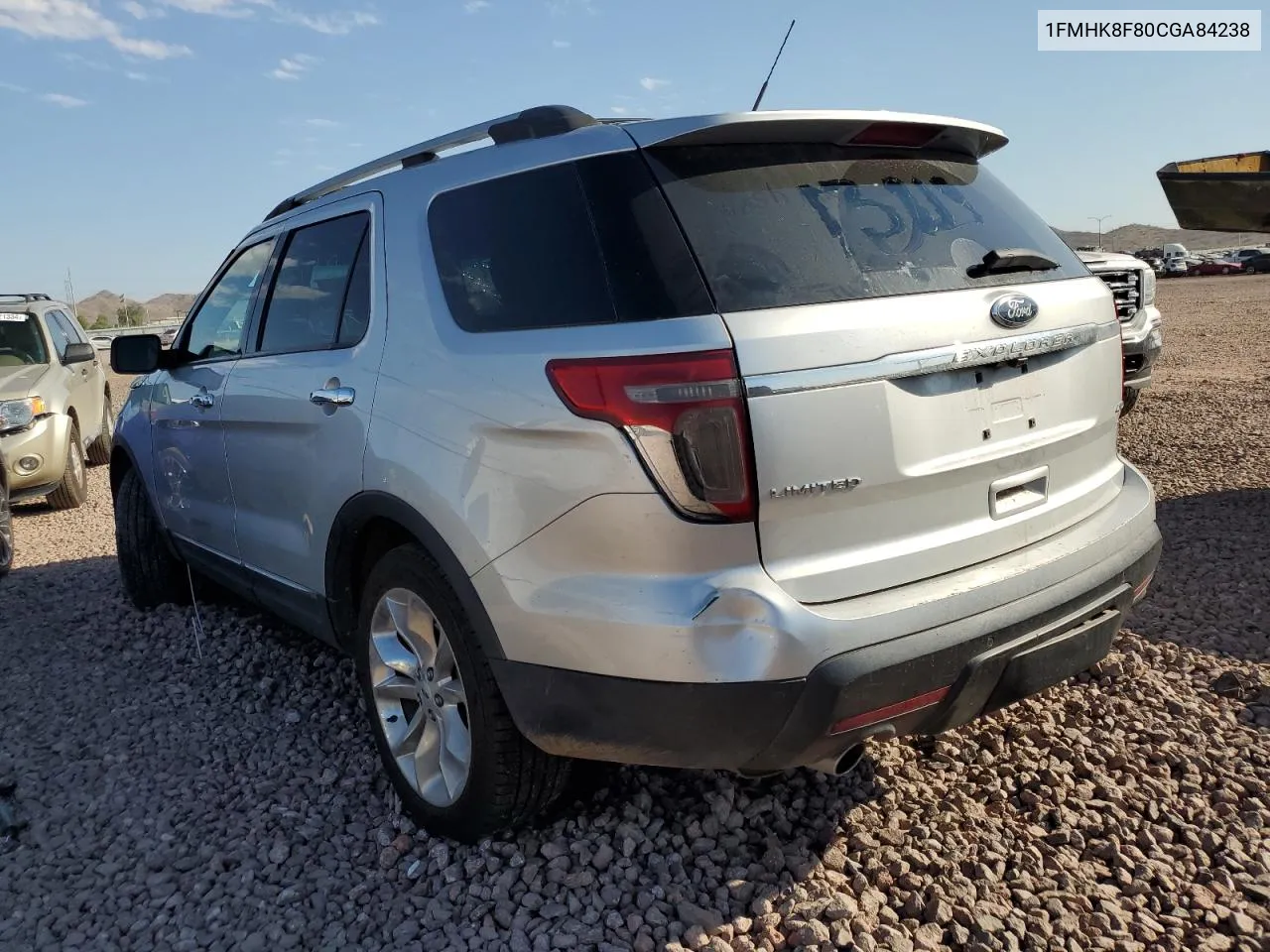 2012 Ford Explorer Limited VIN: 1FMHK8F80CGA84238 Lot: 67522354