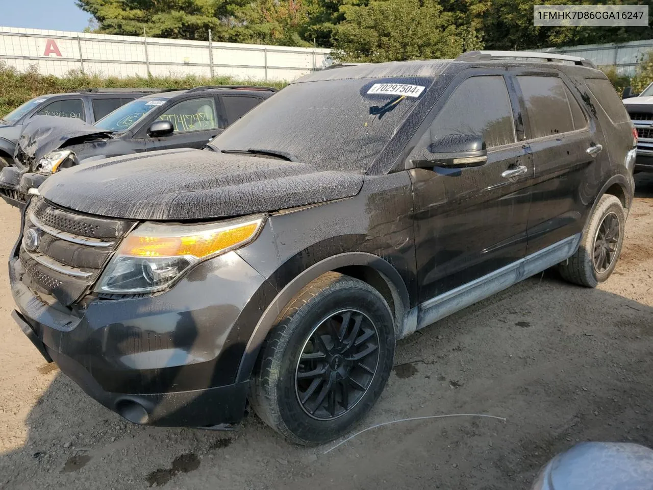 2012 Ford Explorer Xlt VIN: 1FMHK7D86CGA16247 Lot: 70297504