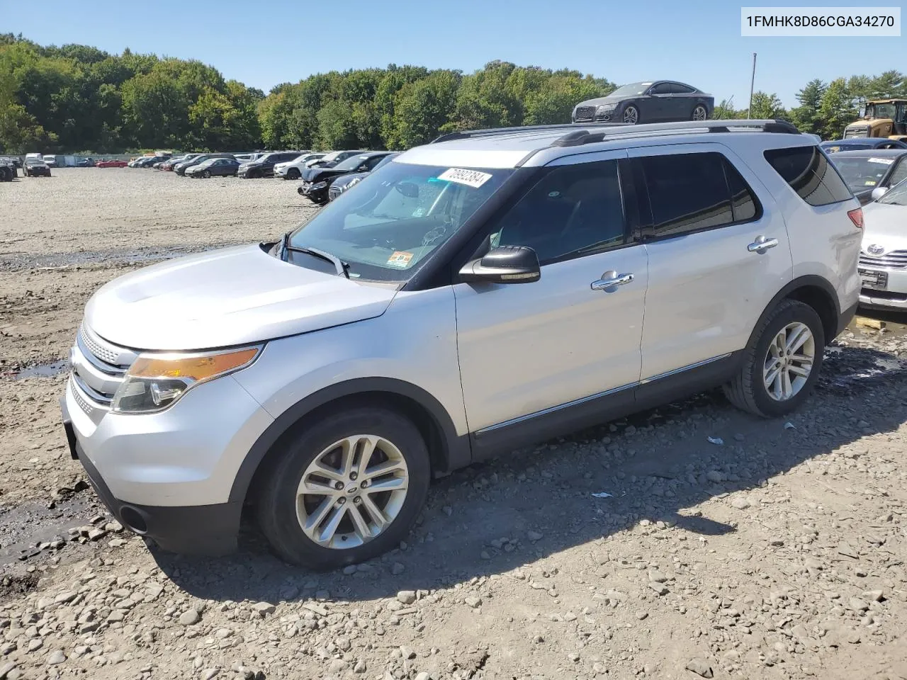 2012 Ford Explorer Xlt VIN: 1FMHK8D86CGA34270 Lot: 70992384