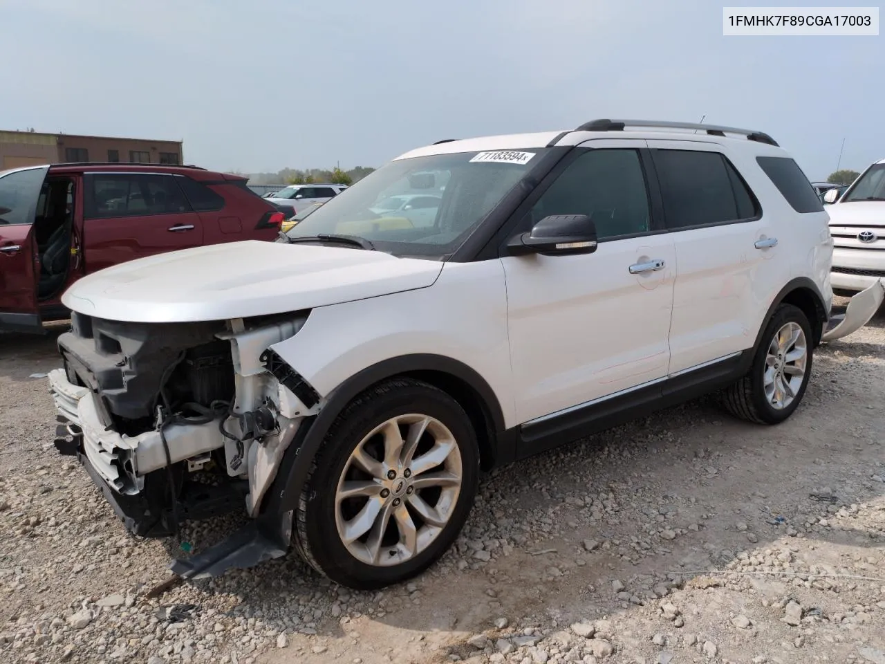 2012 Ford Explorer Limited VIN: 1FMHK7F89CGA17003 Lot: 71183594