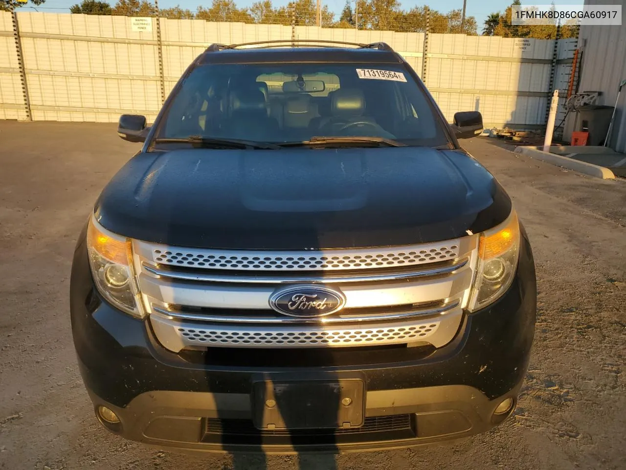 2012 Ford Explorer Xlt VIN: 1FMHK8D86CGA60917 Lot: 71319564