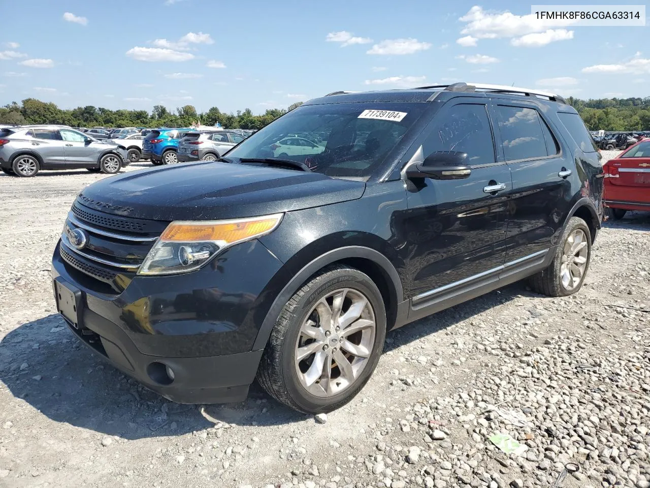 2012 Ford Explorer Limited VIN: 1FMHK8F86CGA63314 Lot: 71739104