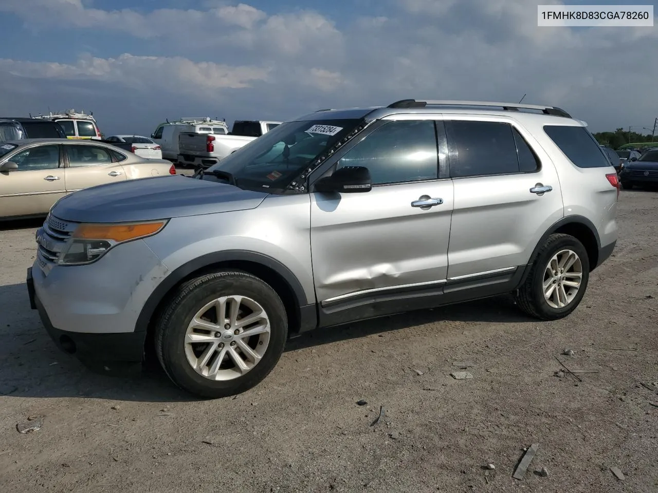 2012 Ford Explorer Xlt VIN: 1FMHK8D83CGA78260 Lot: 73315284