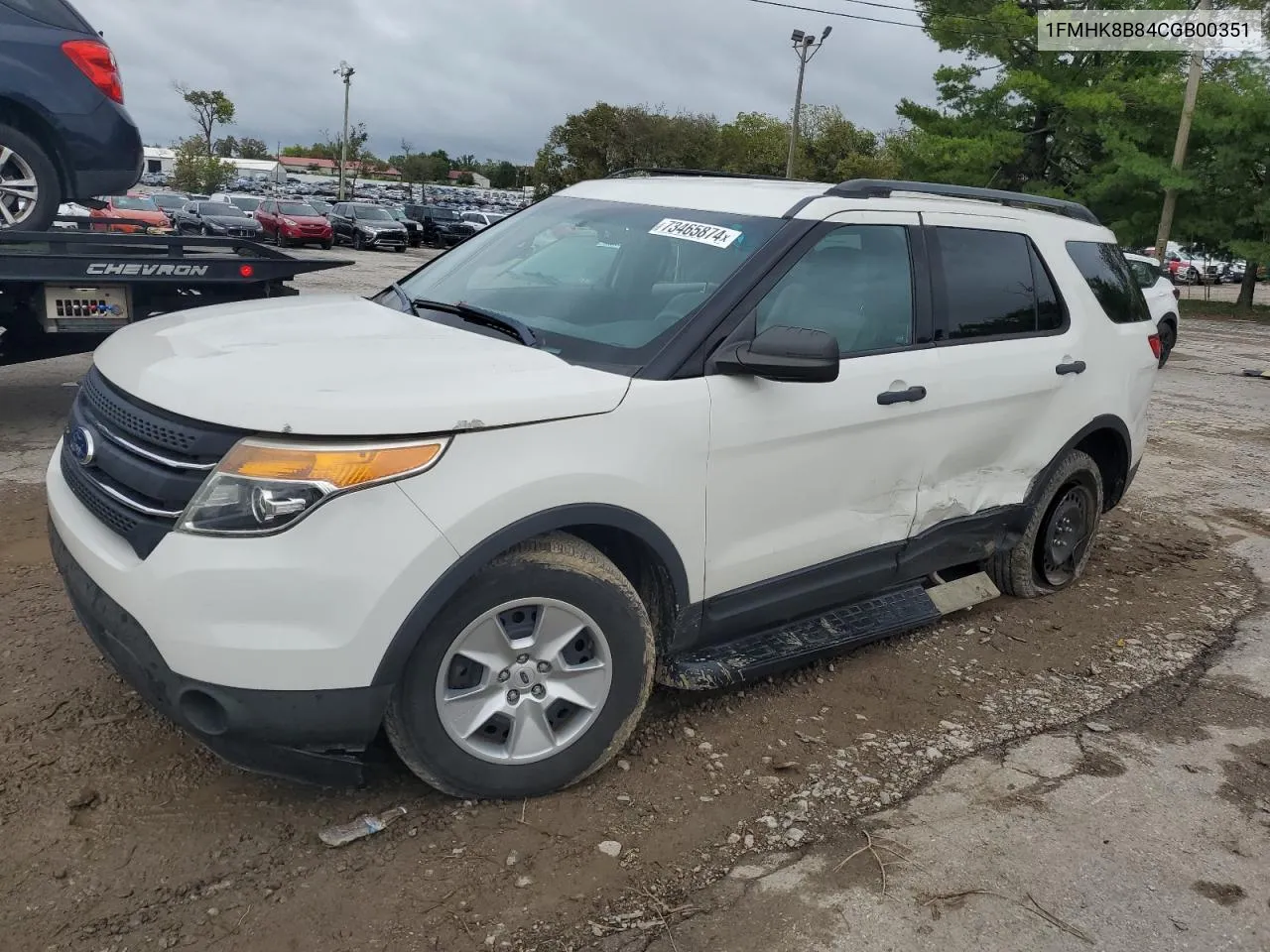 2012 Ford Explorer VIN: 1FMHK8B84CGB00351 Lot: 73465874