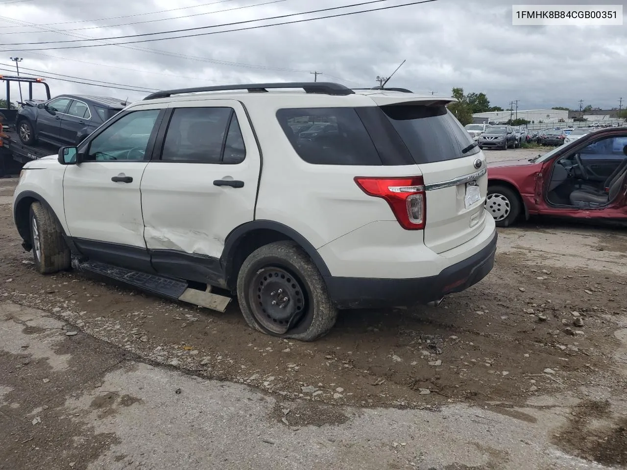 2012 Ford Explorer VIN: 1FMHK8B84CGB00351 Lot: 73465874