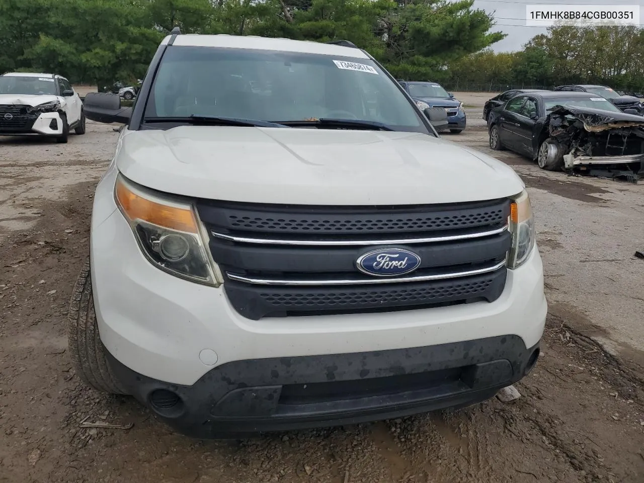 2012 Ford Explorer VIN: 1FMHK8B84CGB00351 Lot: 73465874