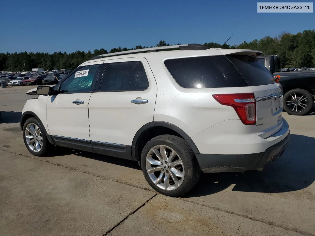 2012 Ford Explorer Xlt VIN: 1FMHK8D84CGA33120 Lot: 74469364