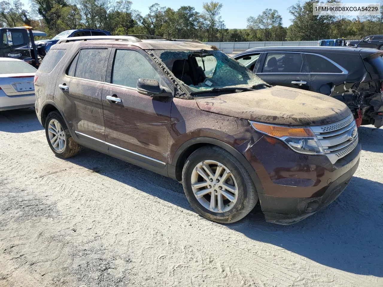 2012 Ford Explorer Xlt VIN: 1FMHK8D8XCGA54229 Lot: 74858344