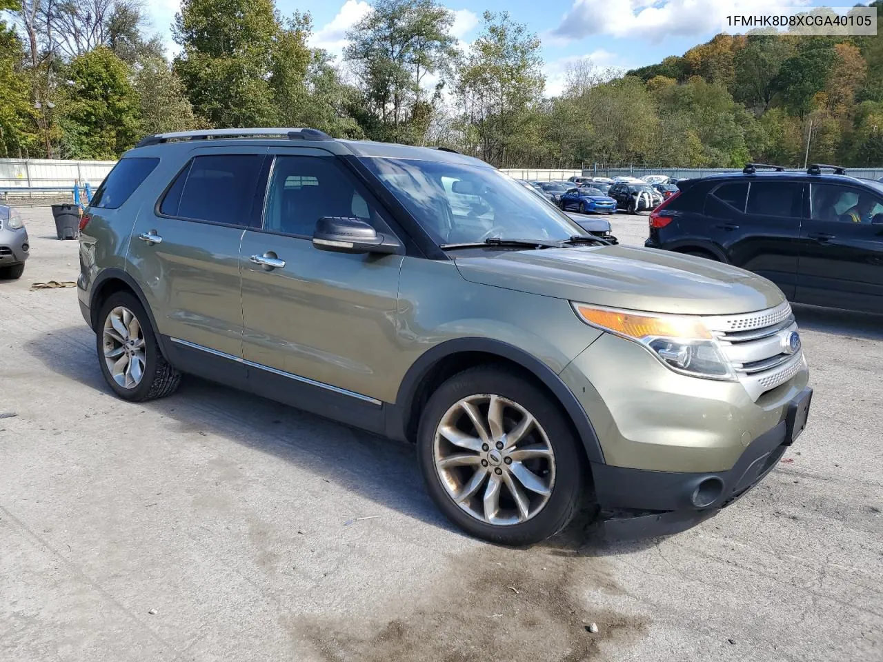 1FMHK8D8XCGA40105 2012 Ford Explorer Xlt