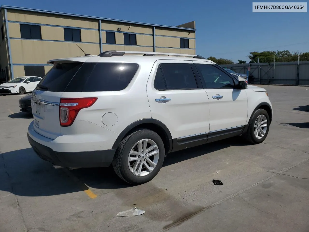 2012 Ford Explorer Xlt VIN: 1FMHK7D86CGA40354 Lot: 75841234