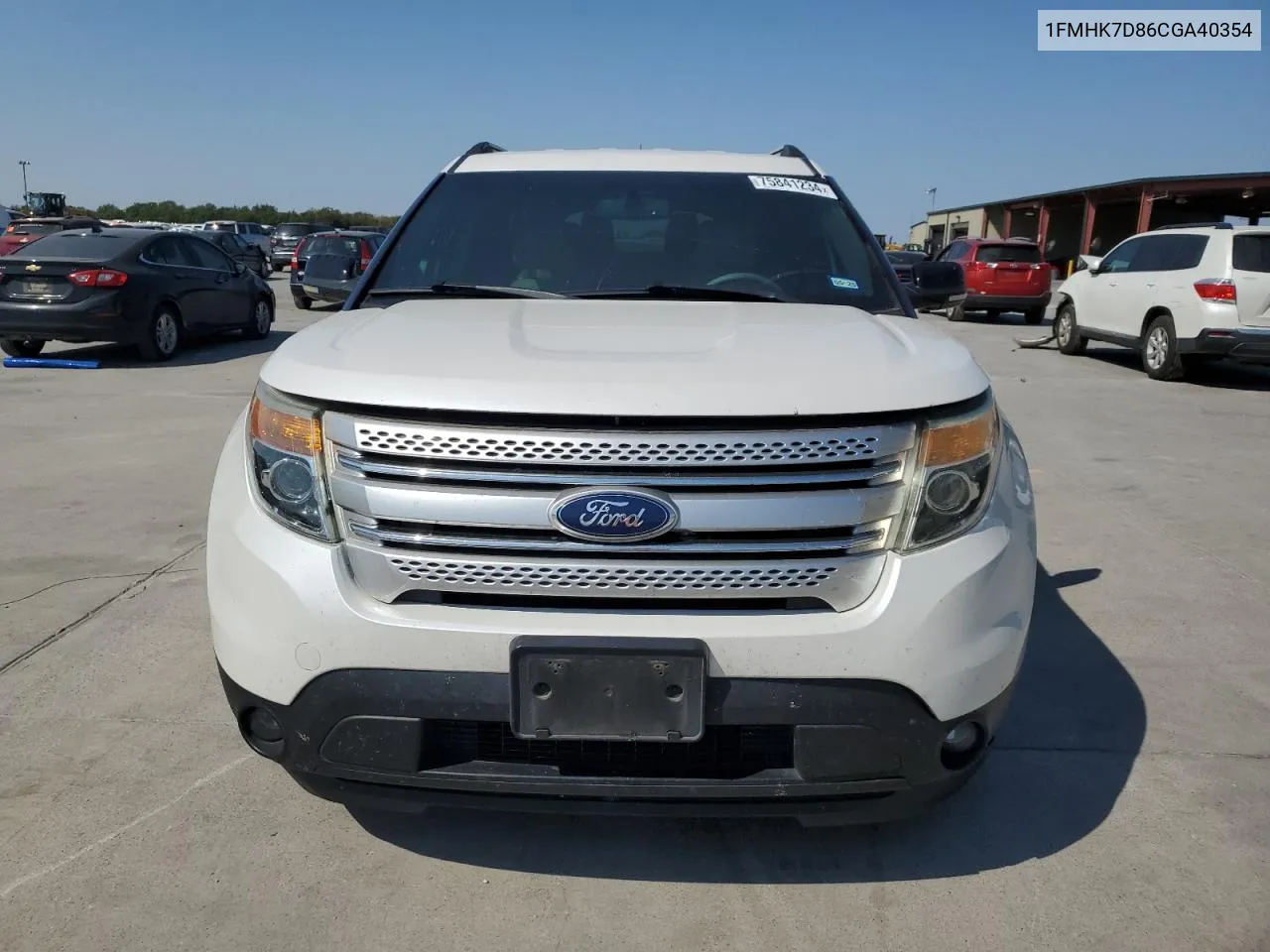 2012 Ford Explorer Xlt VIN: 1FMHK7D86CGA40354 Lot: 75841234