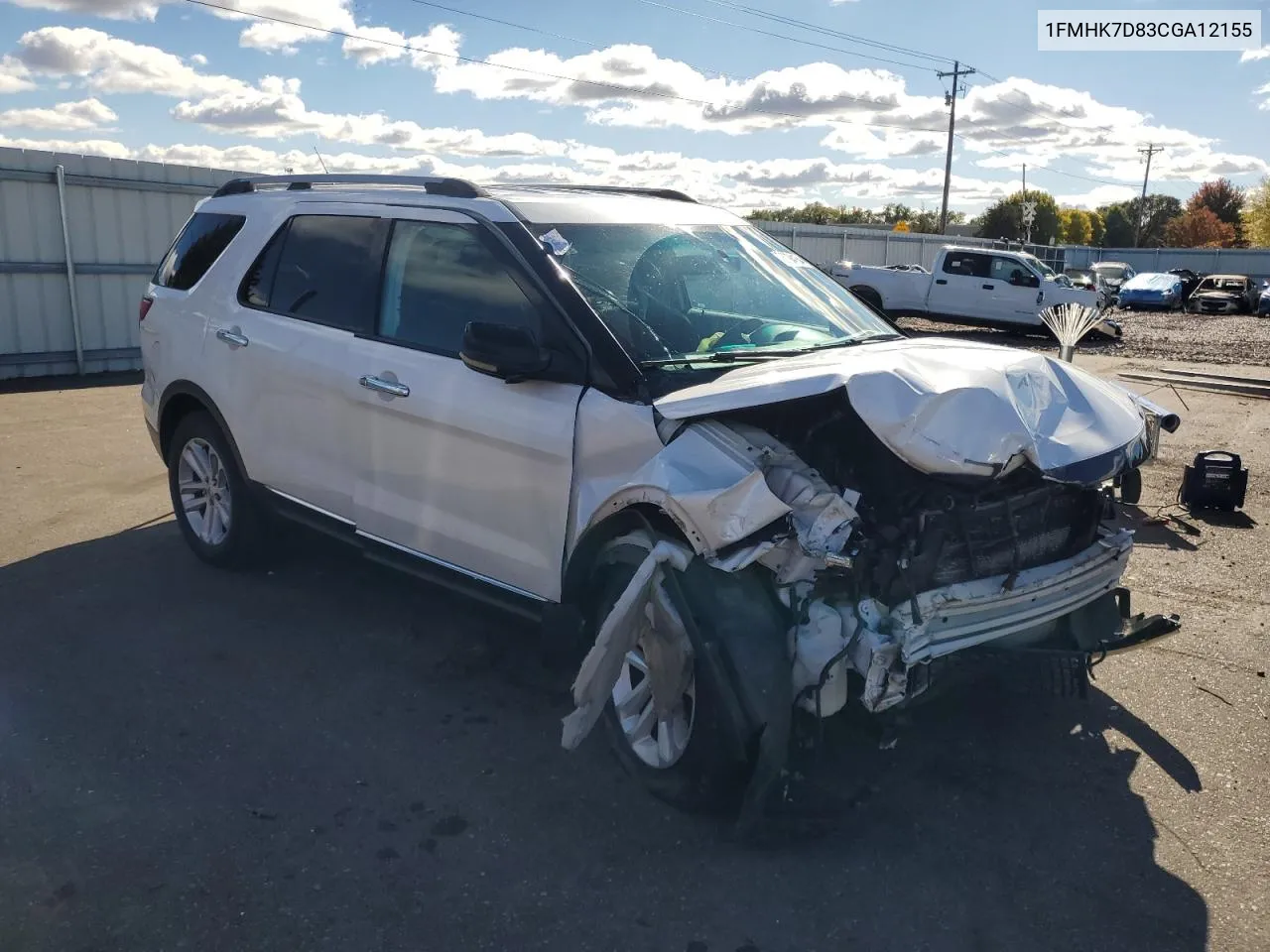 2012 Ford Explorer Xlt VIN: 1FMHK7D83CGA12155 Lot: 76094154