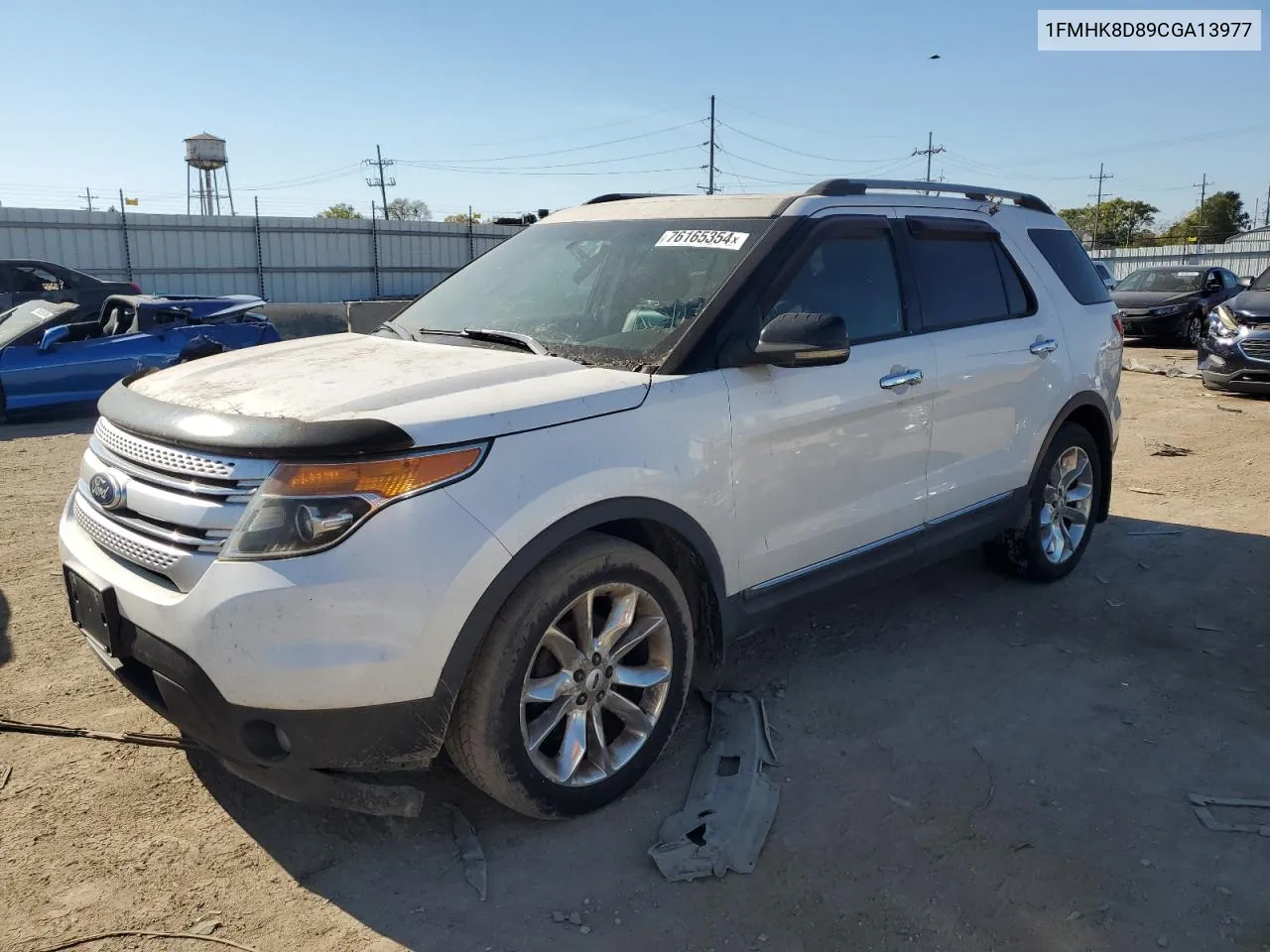 2012 Ford Explorer Xlt VIN: 1FMHK8D89CGA13977 Lot: 76165354