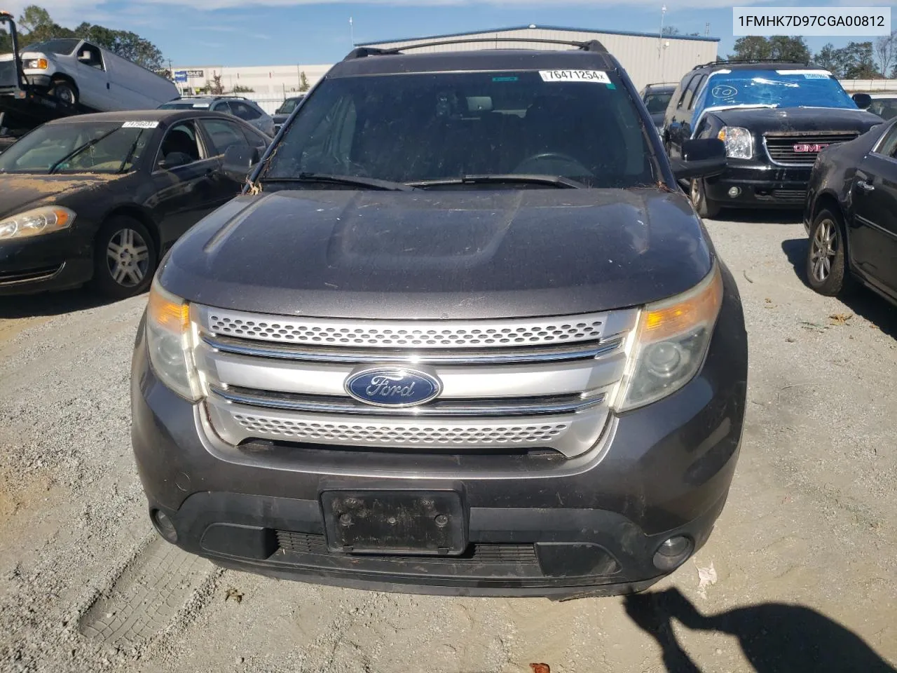 2012 Ford Explorer Xlt VIN: 1FMHK7D97CGA00812 Lot: 76471254