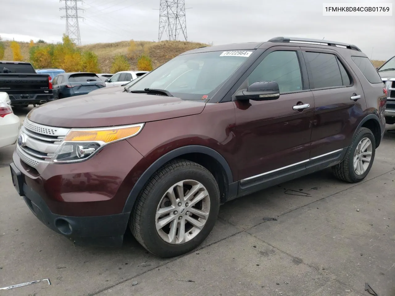 2012 Ford Explorer Xlt VIN: 1FMHK8D84CGB01769 Lot: 76722964