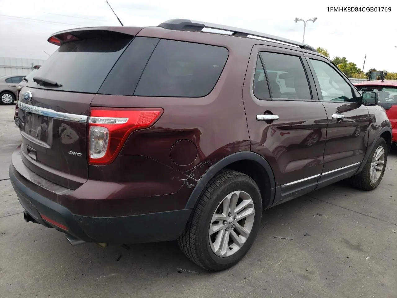 2012 Ford Explorer Xlt VIN: 1FMHK8D84CGB01769 Lot: 76722964