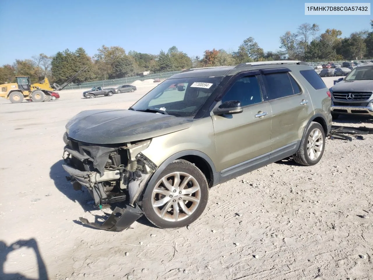 2012 Ford Explorer Xlt VIN: 1FMHK7D88CGA57432 Lot: 77308594