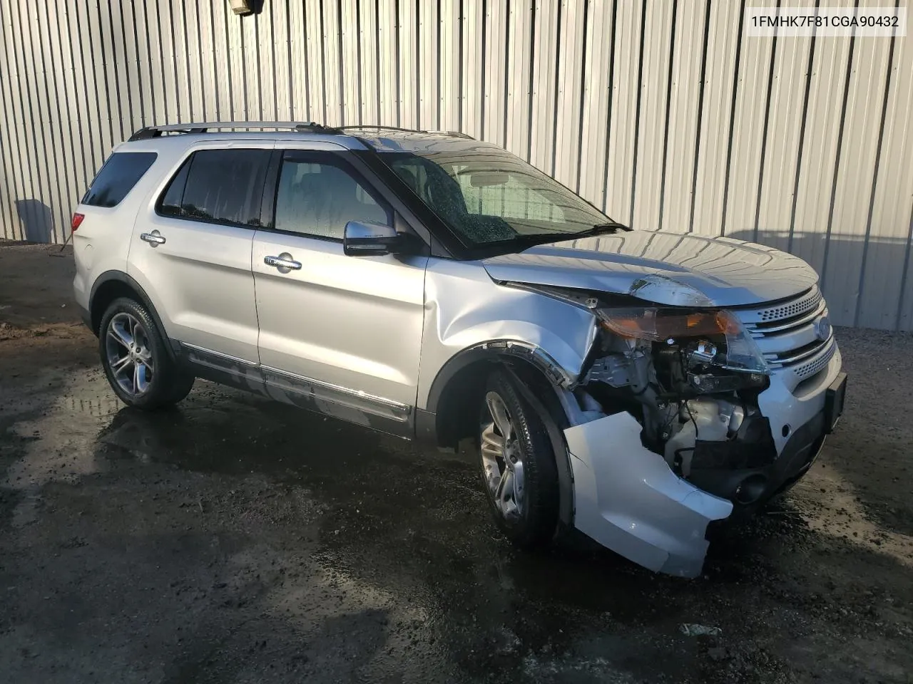 2012 Ford Explorer Limited VIN: 1FMHK7F81CGA90432 Lot: 78005314