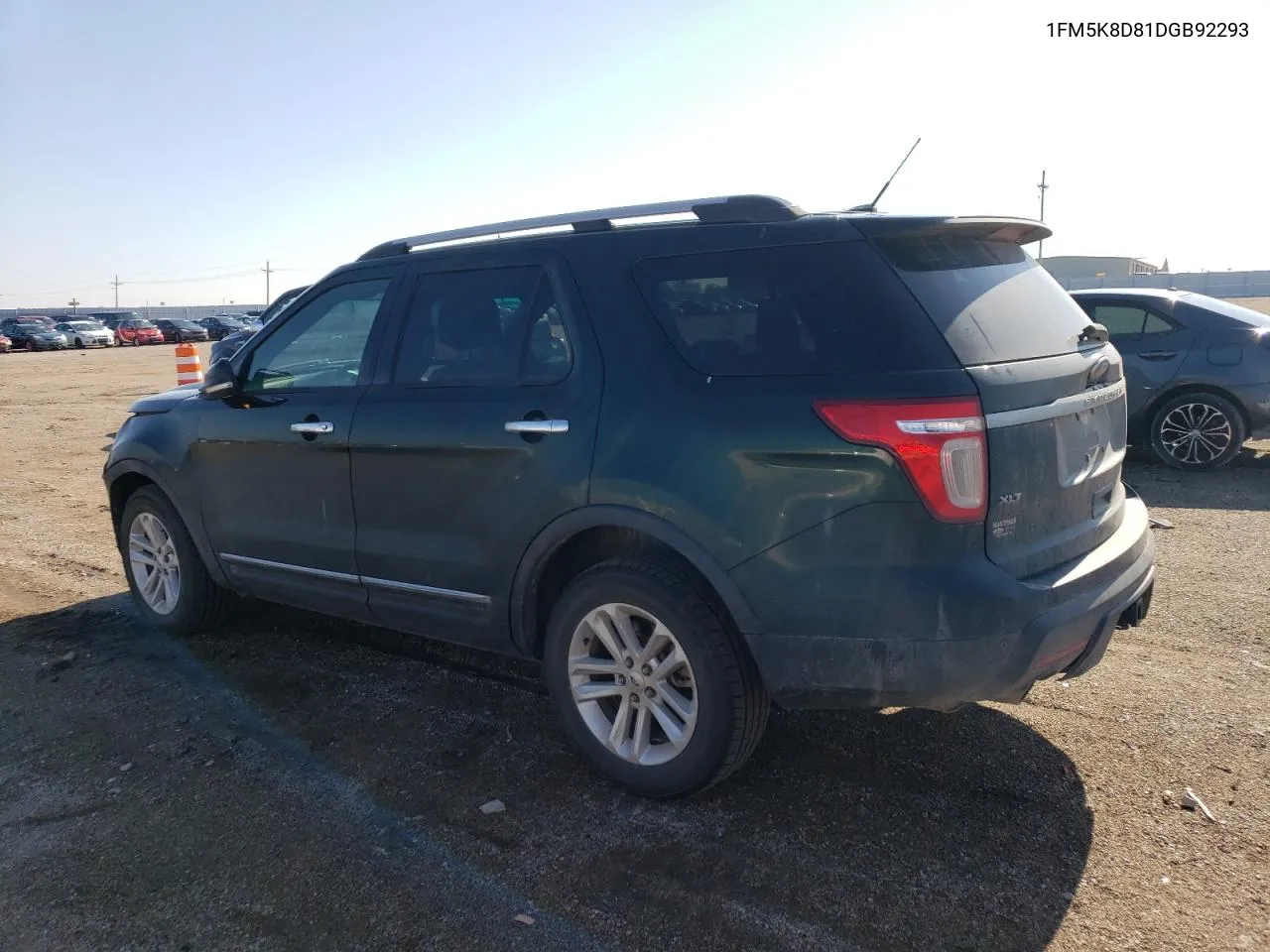 2013 Ford Explorer Xlt VIN: 1FM5K8D81DGB92293 Lot: 54042404