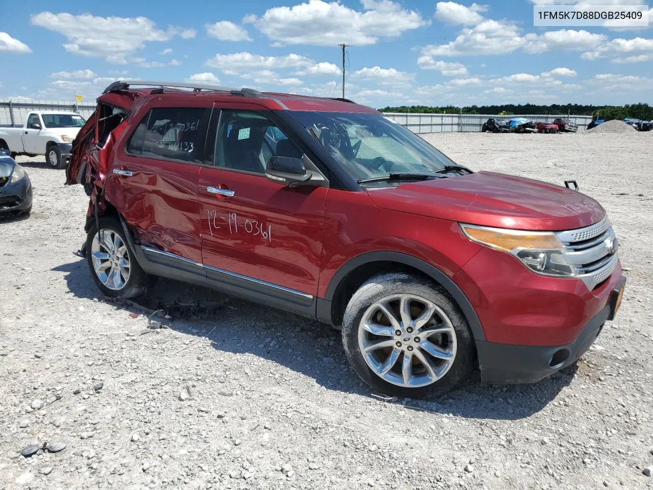 2013 Ford Explorer Xlt VIN: 1FM5K7D88DGB25409 Lot: 58204314