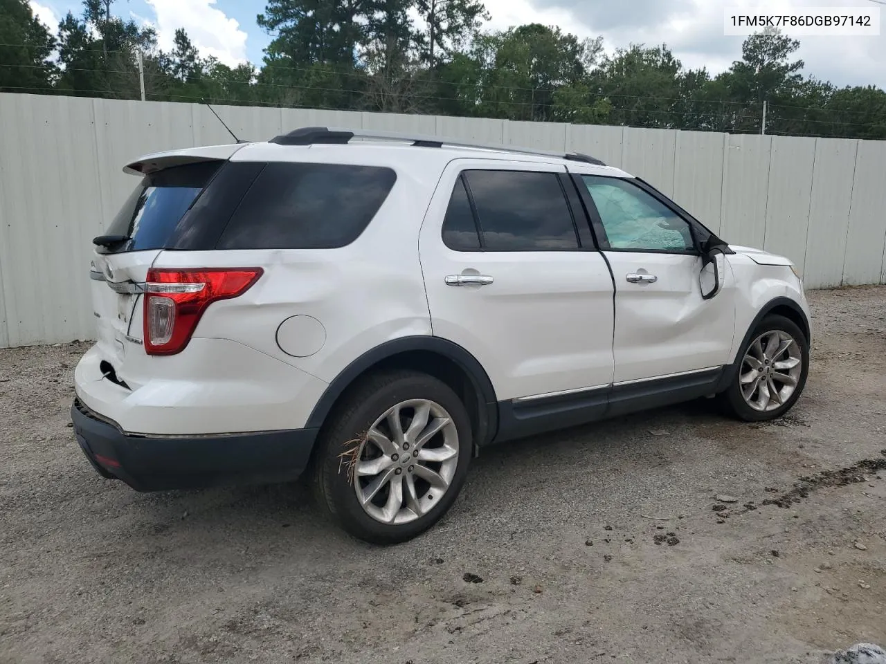 1FM5K7F86DGB97142 2013 Ford Explorer Limited