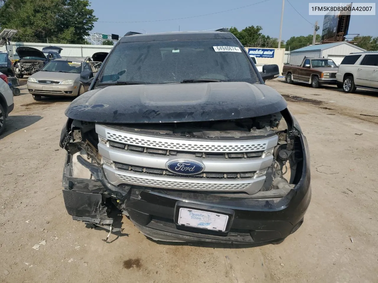 2013 Ford Explorer Xlt VIN: 1FM5K8D83DGA42007 Lot: 64940674