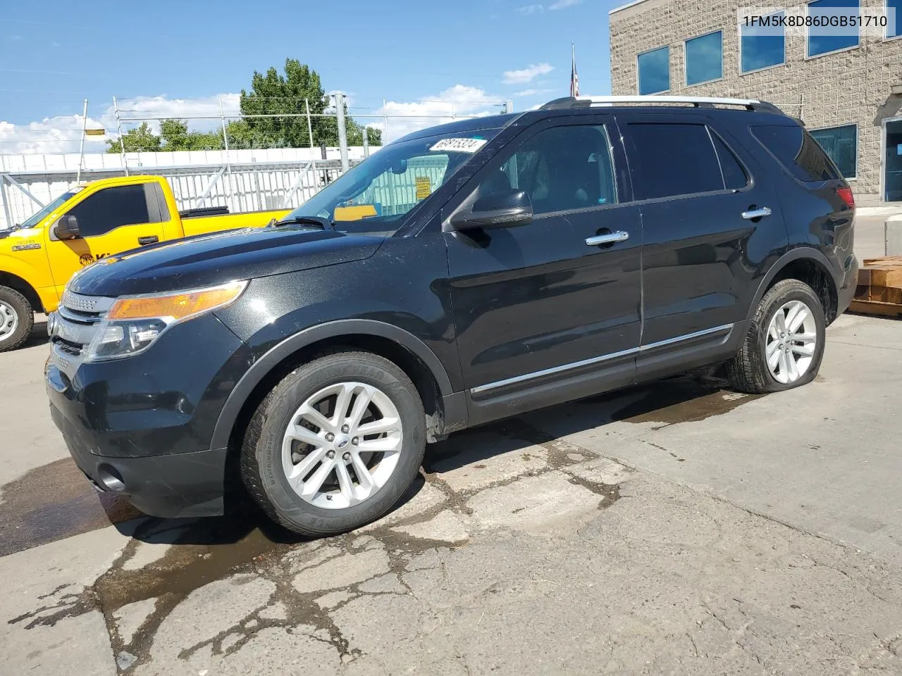 2013 Ford Explorer Xlt VIN: 1FM5K8D86DGB51710 Lot: 69815324