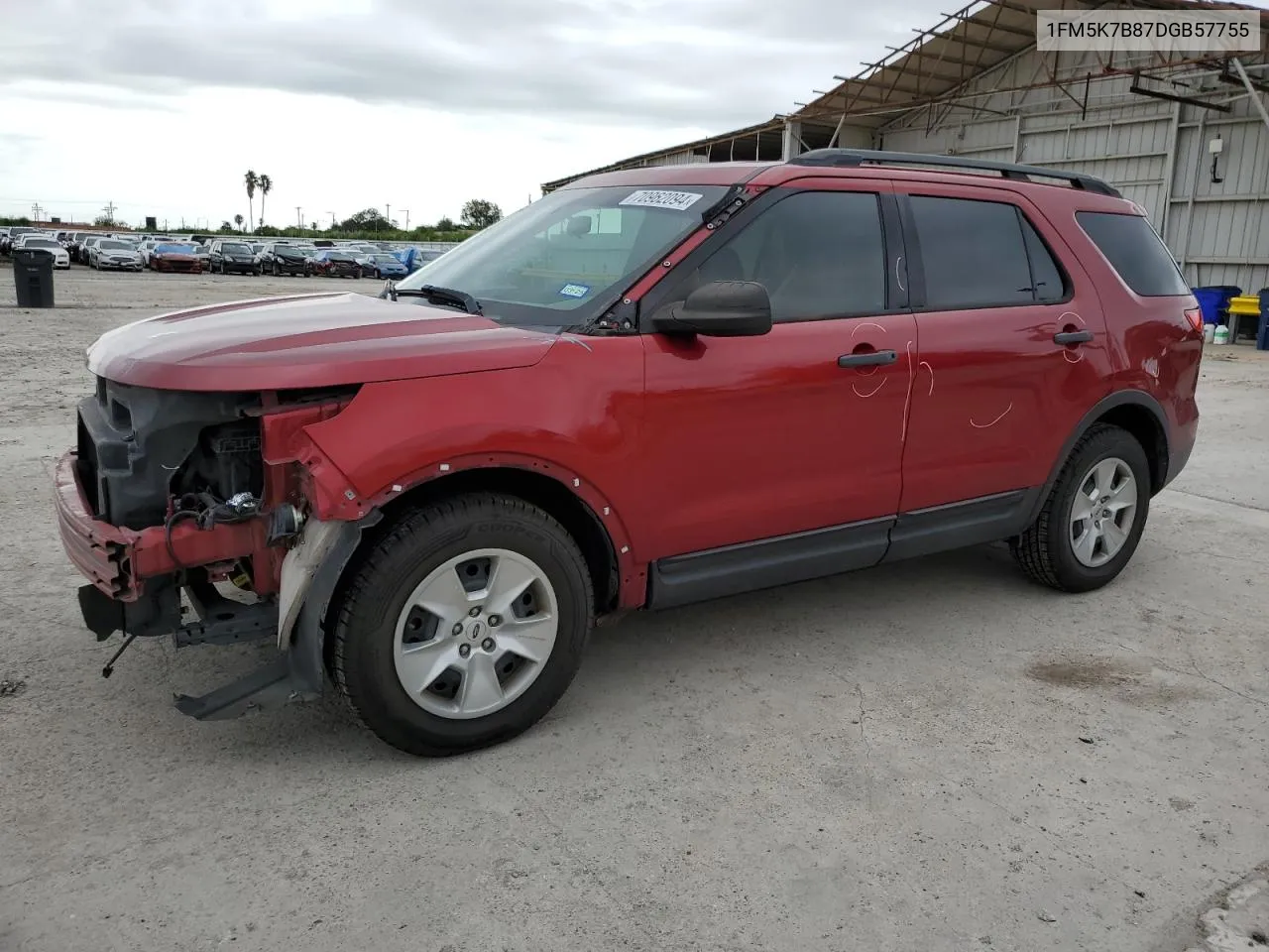 2013 Ford Explorer VIN: 1FM5K7B87DGB57755 Lot: 70962094