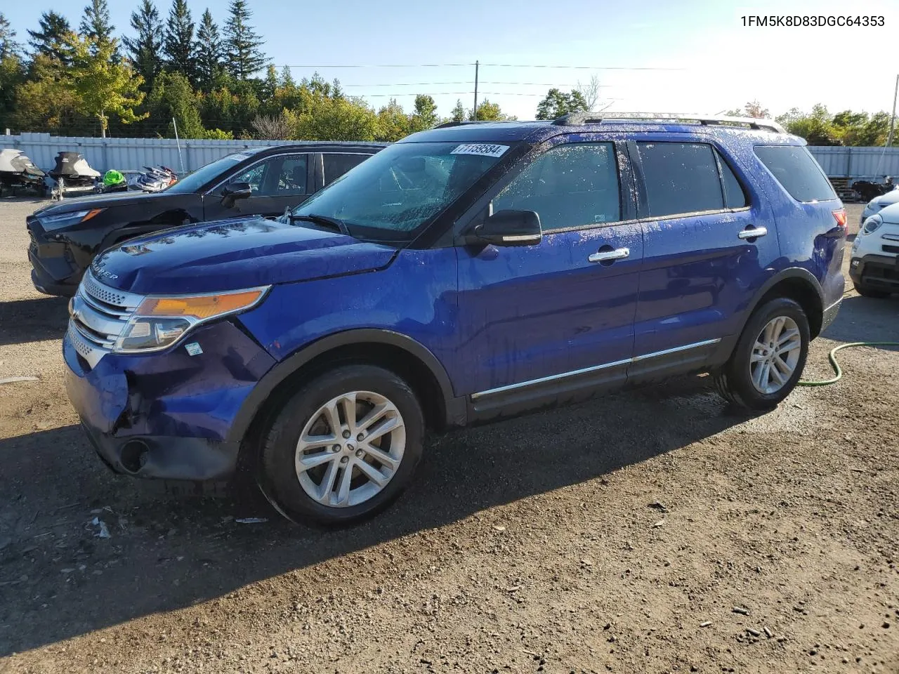 1FM5K8D83DGC64353 2013 Ford Explorer Xlt