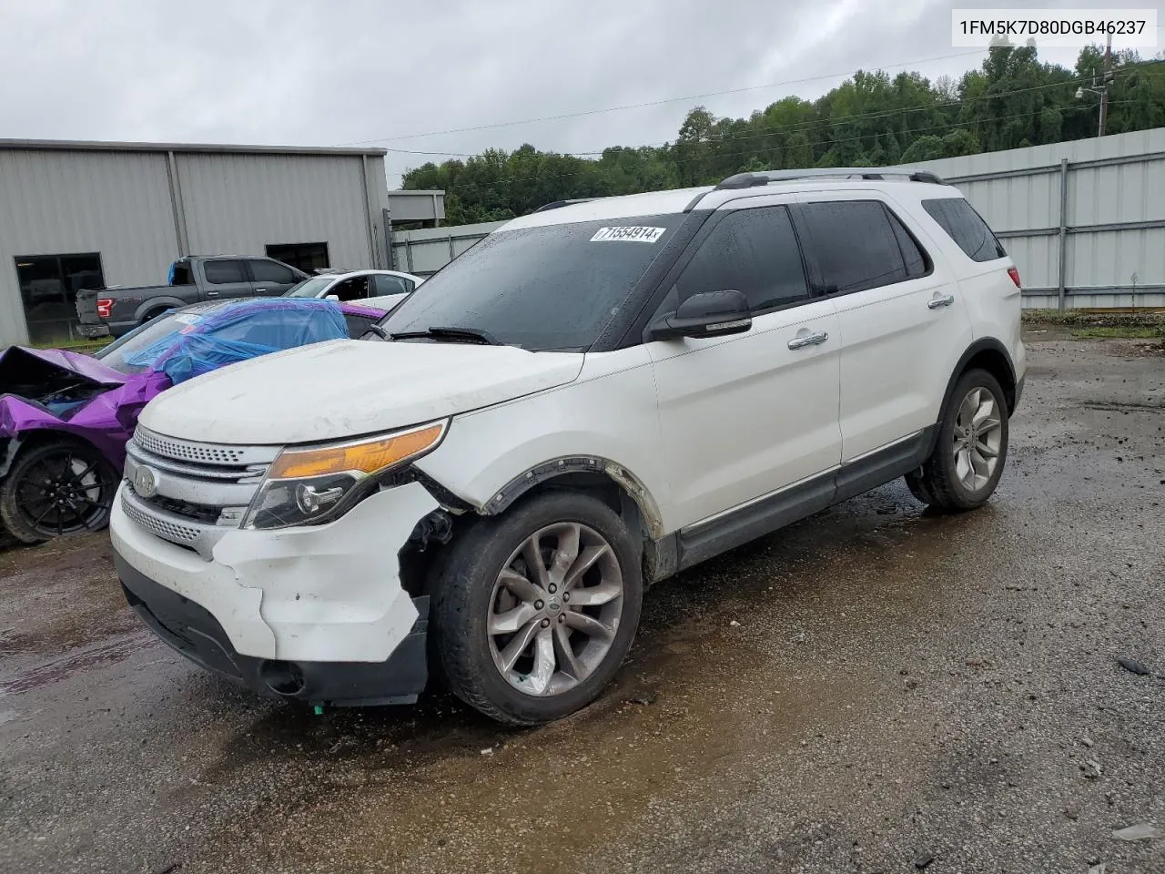 2013 Ford Explorer Xlt VIN: 1FM5K7D80DGB46237 Lot: 71554914