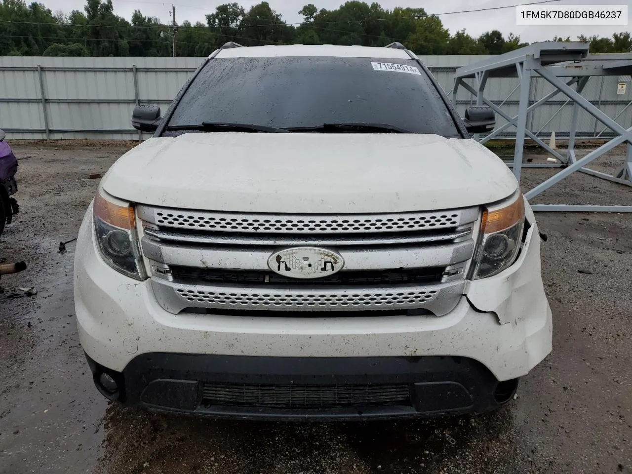 2013 Ford Explorer Xlt VIN: 1FM5K7D80DGB46237 Lot: 71554914