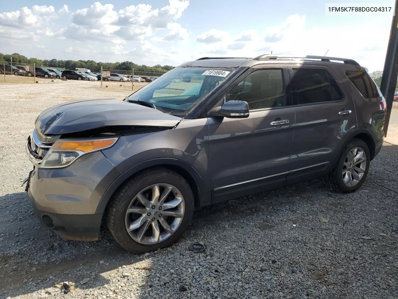 2013 Ford Explorer Limited VIN: 1FM5K7F88DGC04317 Lot: 71619904