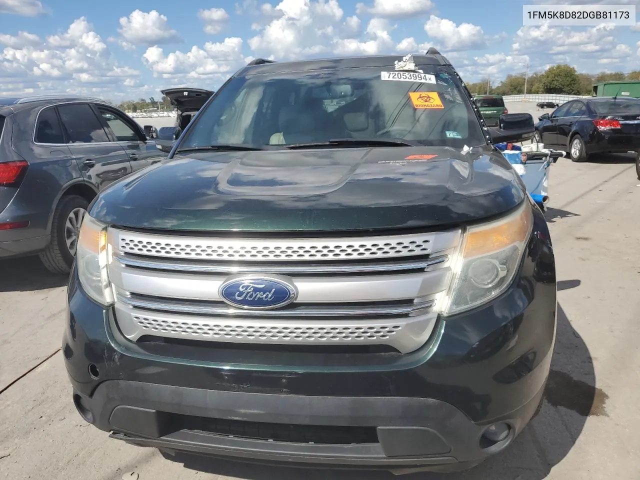 2013 Ford Explorer Xlt VIN: 1FM5K8D82DGB81173 Lot: 72053994