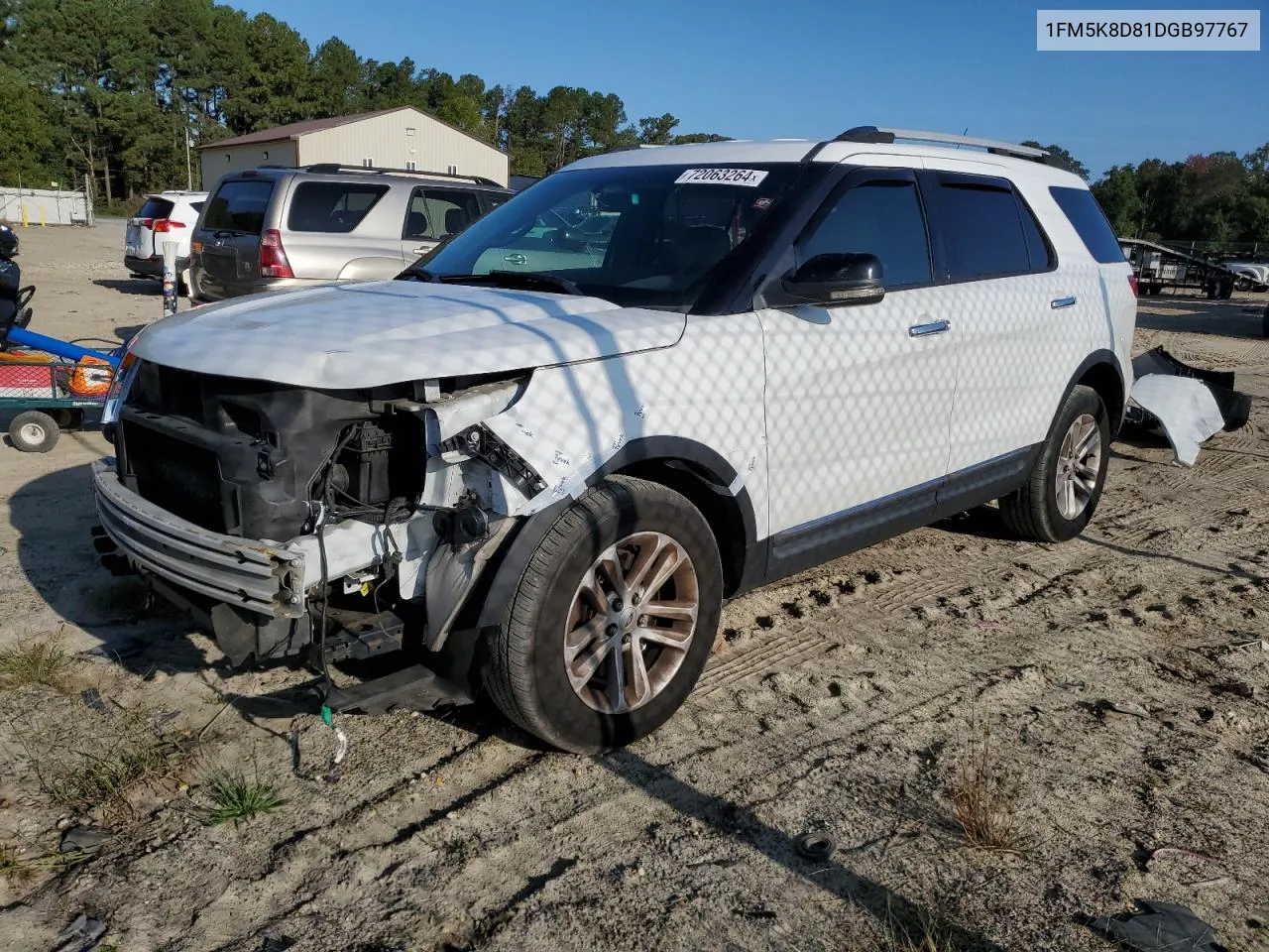 2013 Ford Explorer Xlt VIN: 1FM5K8D81DGB97767 Lot: 72063264