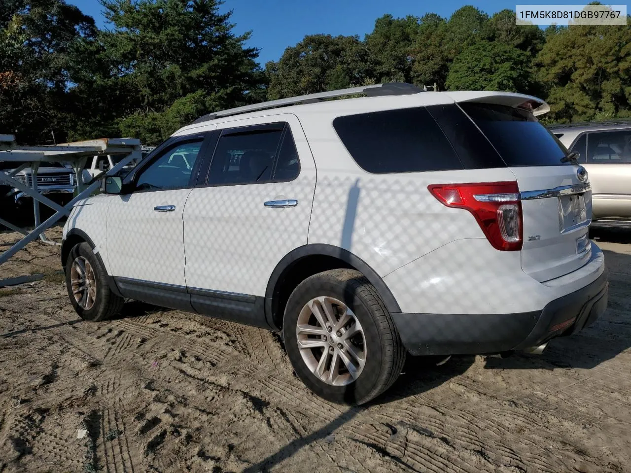 2013 Ford Explorer Xlt VIN: 1FM5K8D81DGB97767 Lot: 72063264