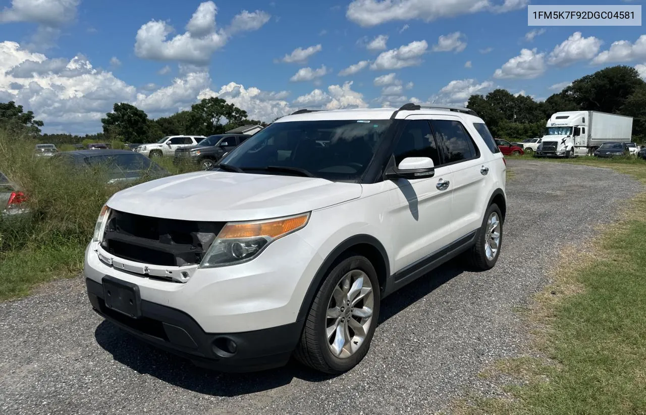 2013 Ford Explorer Limited VIN: 1FM5K7F92DGC04581 Lot: 72601564