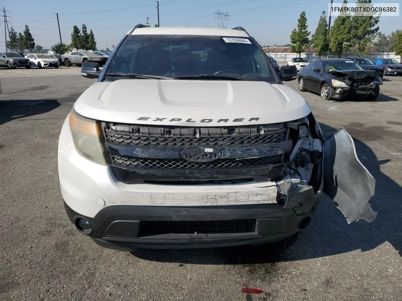 2013 Ford Explorer Sport VIN: 1FM5K8GTXDGC86382 Lot: 72763684