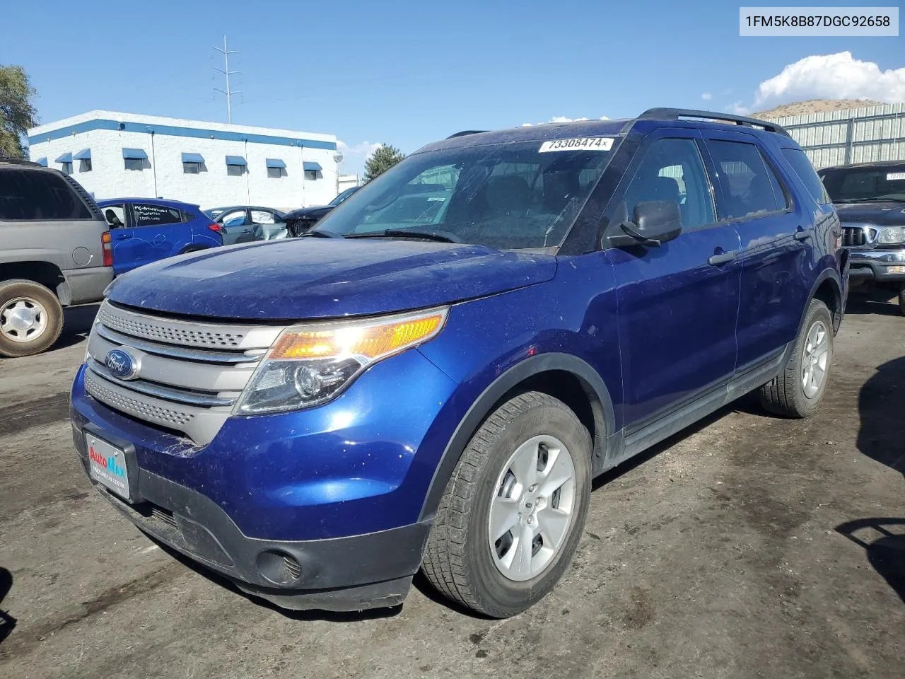 2013 Ford Explorer VIN: 1FM5K8B87DGC92658 Lot: 73308474