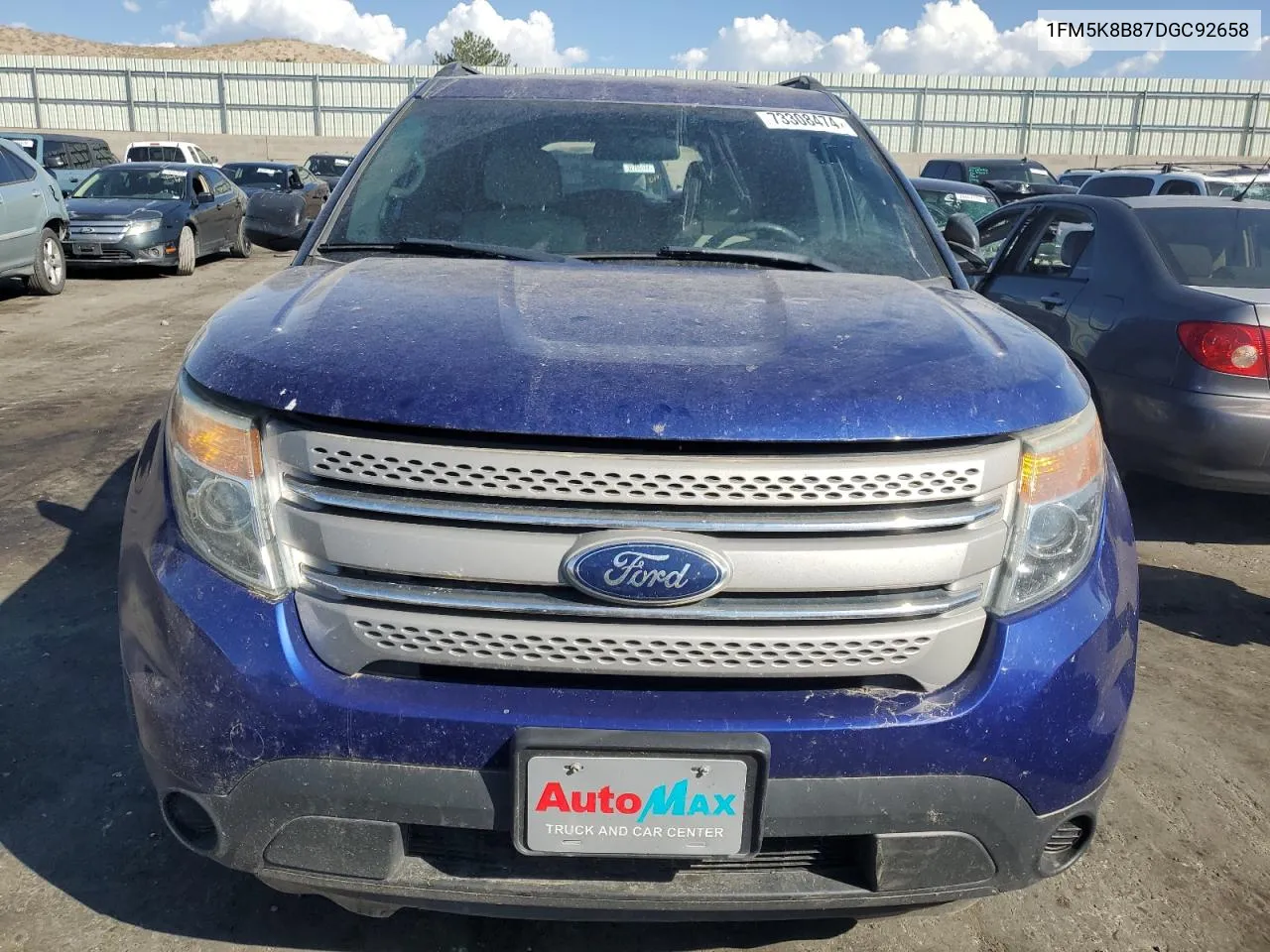 2013 Ford Explorer VIN: 1FM5K8B87DGC92658 Lot: 73308474