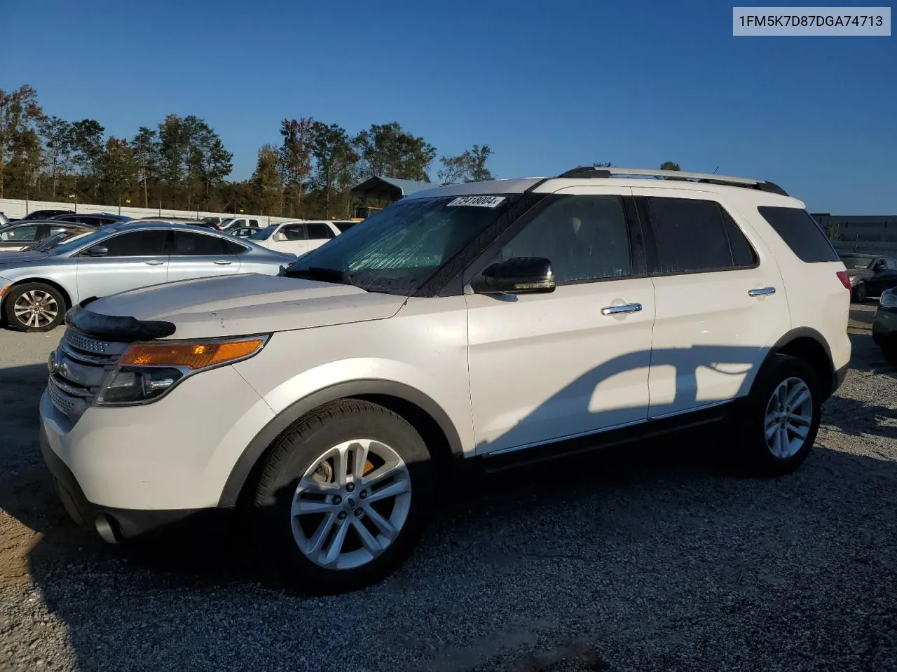 2013 Ford Explorer Xlt VIN: 1FM5K7D87DGA74713 Lot: 73418004