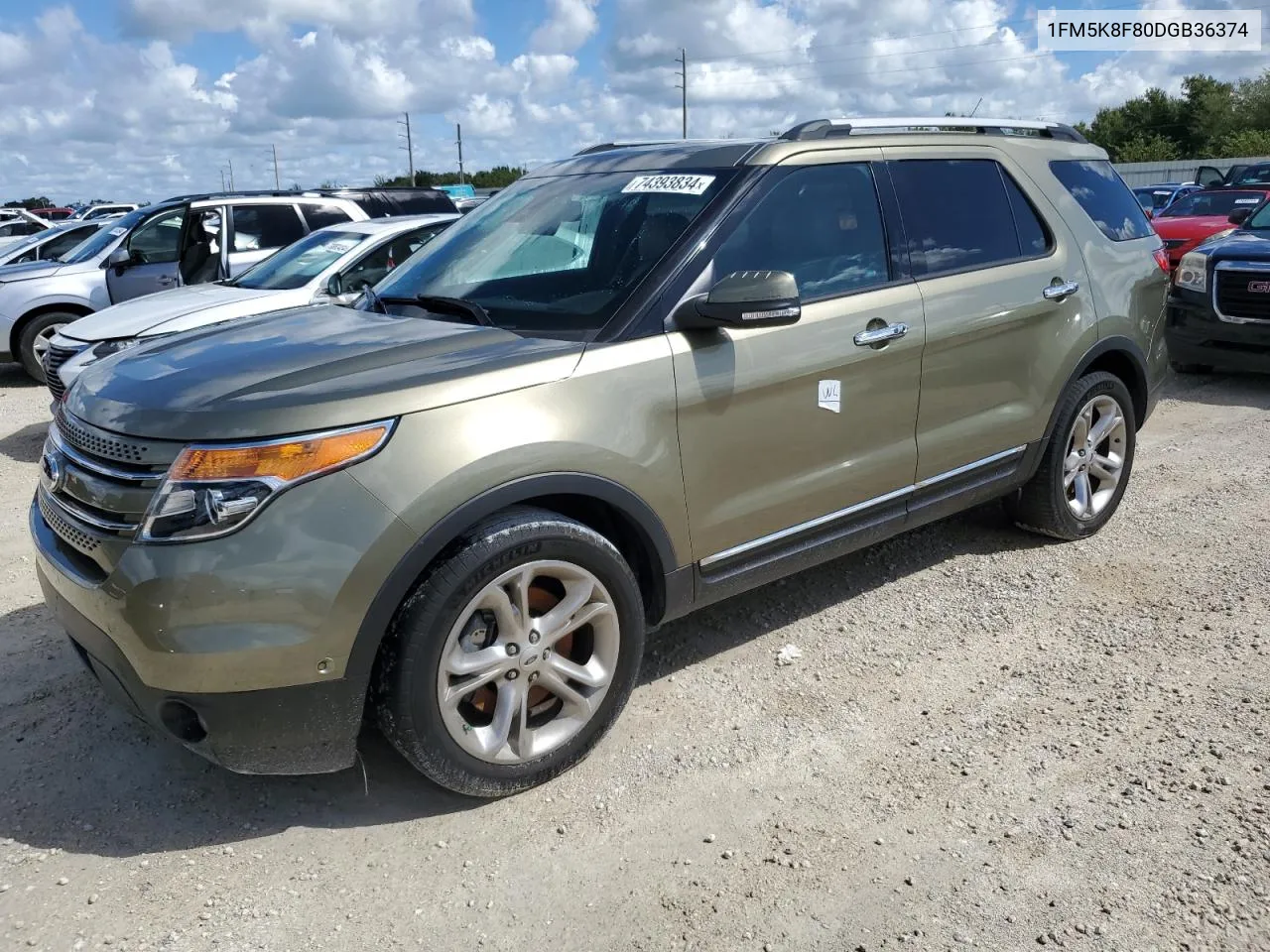 2013 Ford Explorer Limited VIN: 1FM5K8F80DGB36374 Lot: 74393834