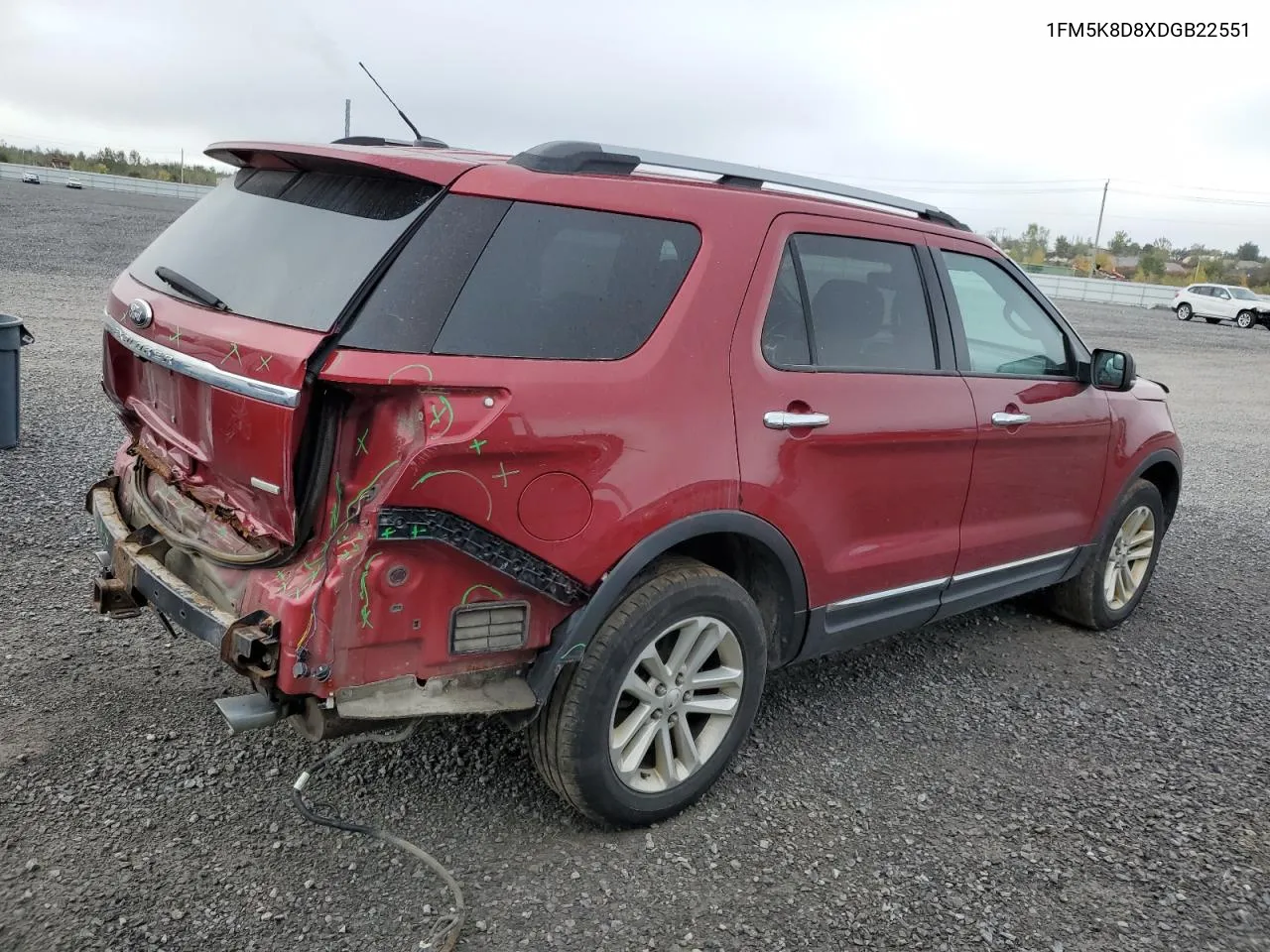 2013 Ford Explorer Xlt VIN: 1FM5K8D8XDGB22551 Lot: 74721364