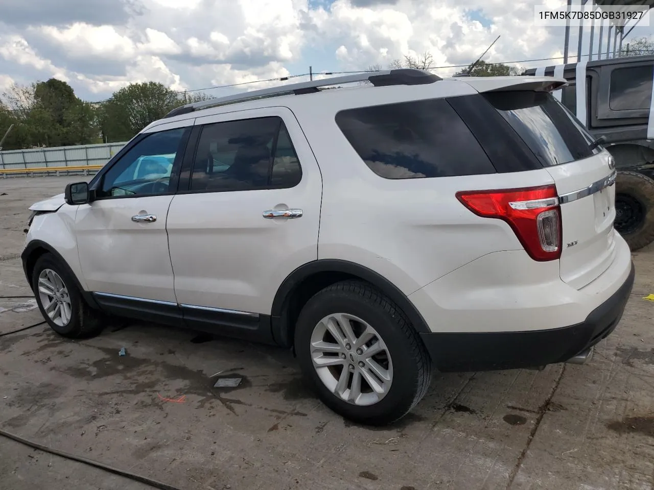 2013 Ford Explorer Xlt VIN: 1FM5K7D85DGB31927 Lot: 74736344