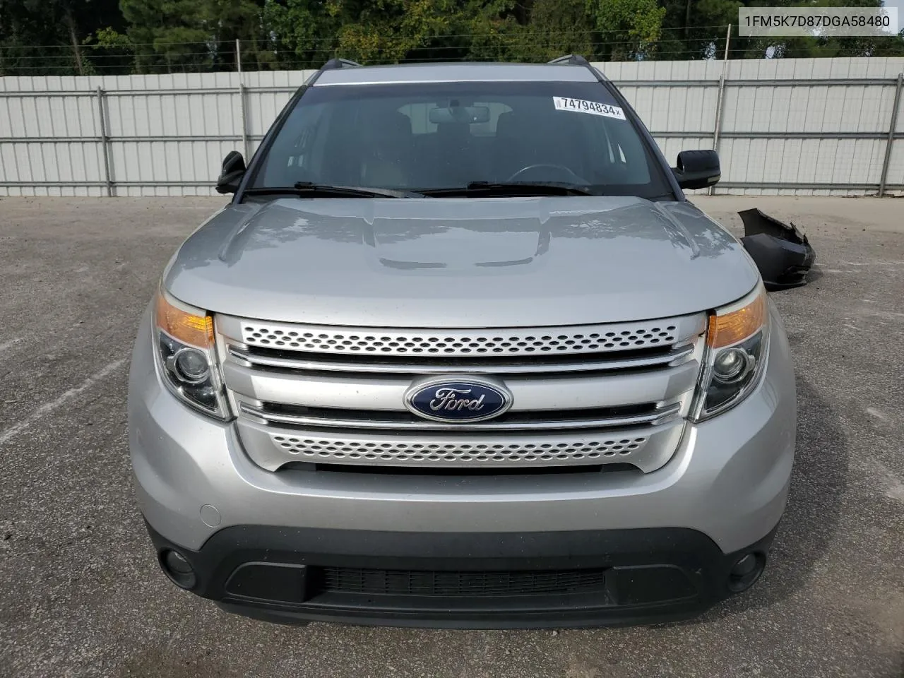 2013 Ford Explorer Xlt VIN: 1FM5K7D87DGA58480 Lot: 74794834