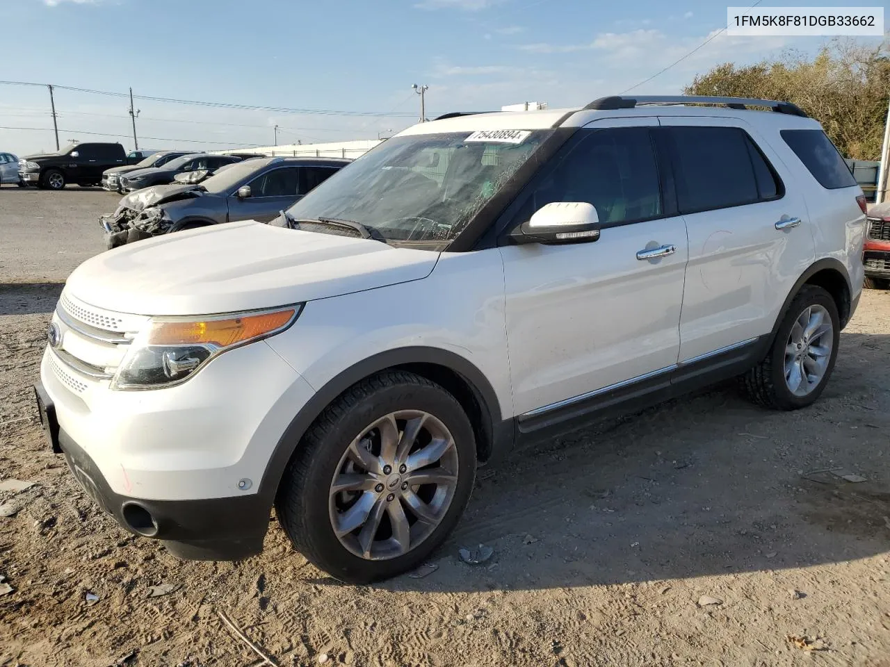 2013 Ford Explorer Limited VIN: 1FM5K8F81DGB33662 Lot: 75430894