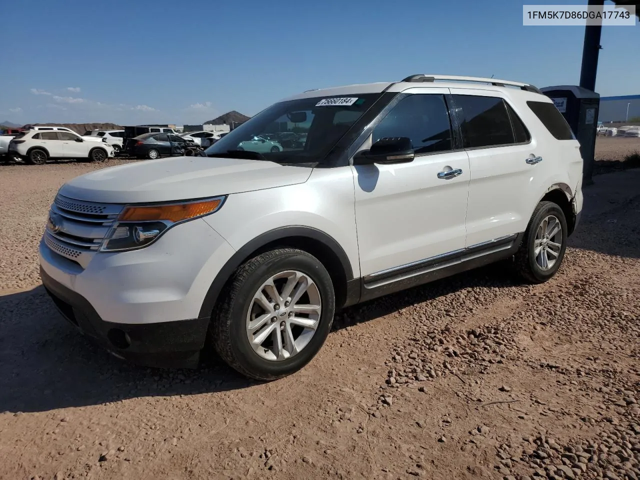 2013 Ford Explorer Xlt VIN: 1FM5K7D86DGA17743 Lot: 75660184