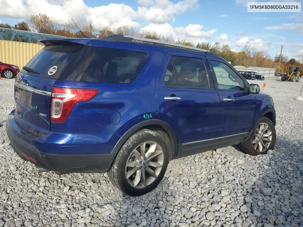 2013 Ford Explorer Xlt VIN: 1FM5K8D80DGA33216 Lot: 77134454