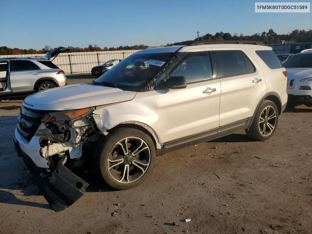 2013 Ford Explorer Sport VIN: 1FM5K8GT0DGC51589 Lot: 77179304