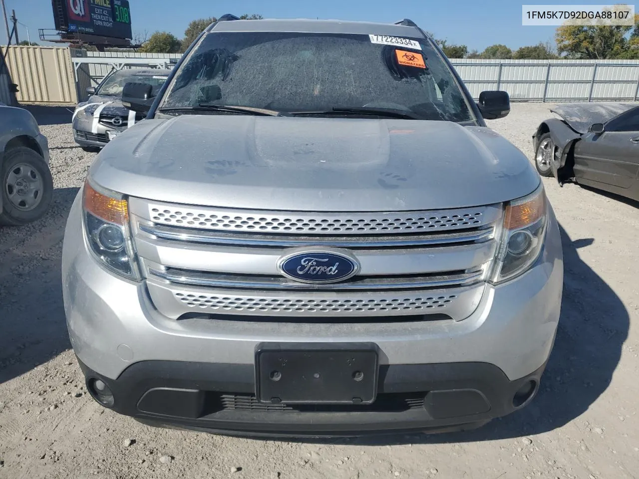 2013 Ford Explorer Xlt VIN: 1FM5K7D92DGA88107 Lot: 77223334